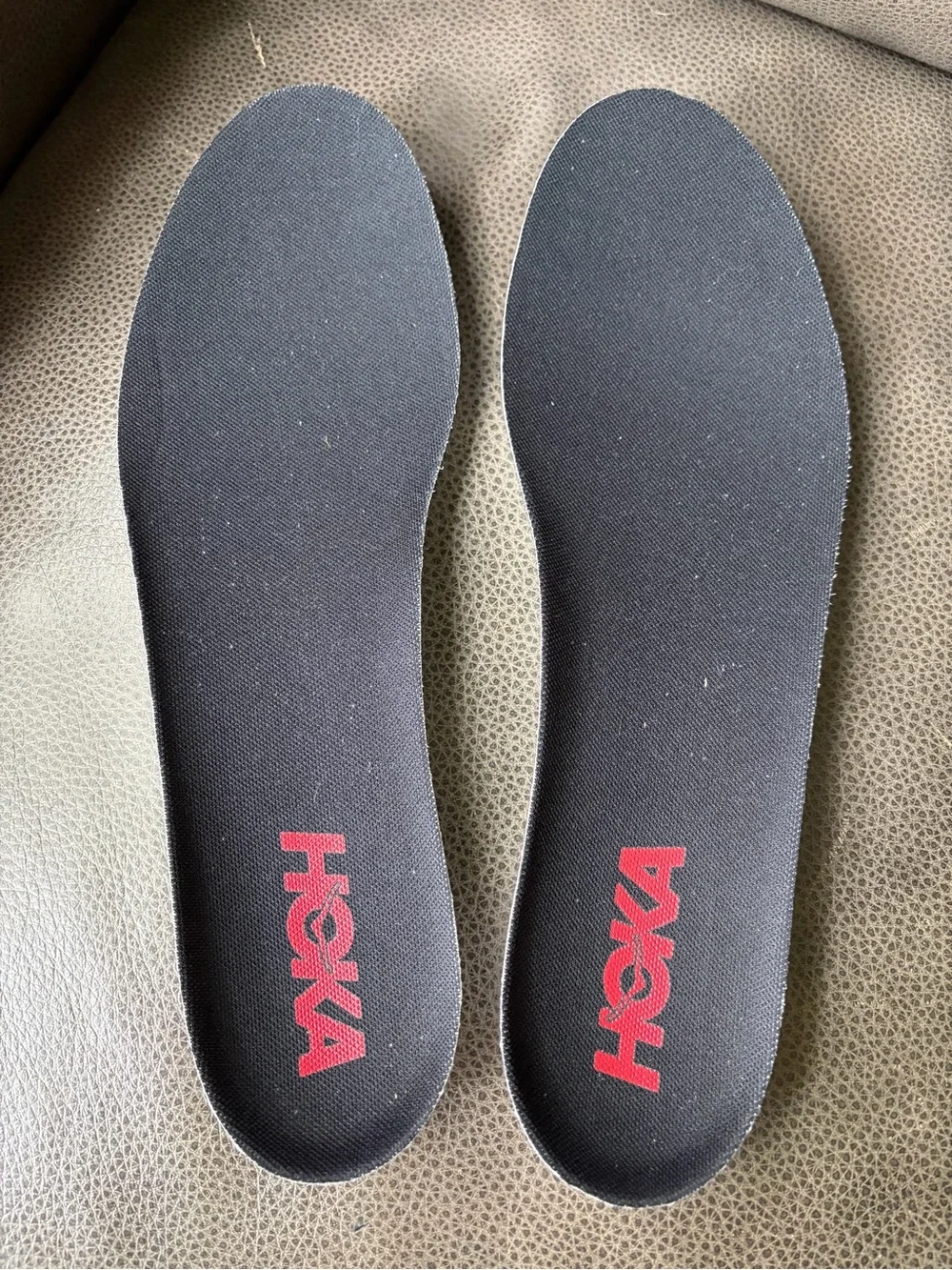 BRAND NEW Hoka Black Insoles with Red Logo - Pair